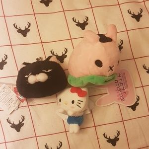 Amuse cat coin purse +bunny doll + hellokitty